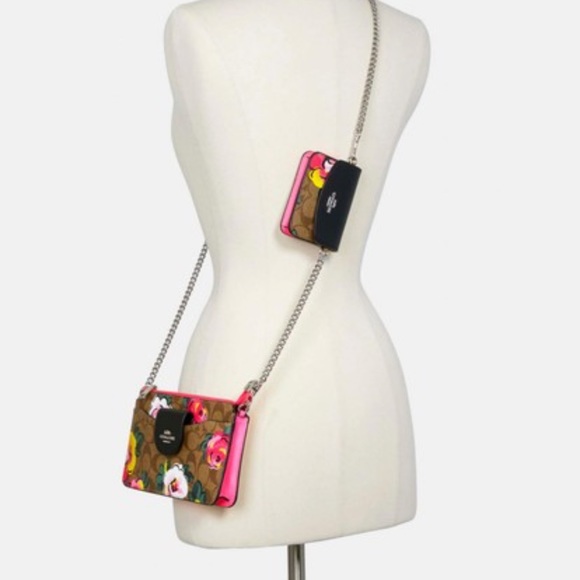 NWT Coach Crossbody In Signature Canvas In Rose - Picture 5 of 7